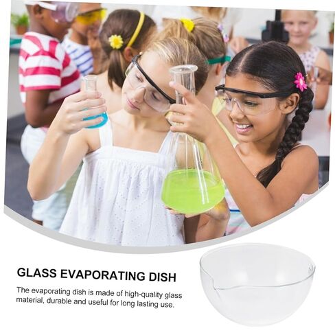 Round Bottom Laboratory Evaporating Dish with Spout Heat-Resistant Glass Evaporating Container for Pouring and Evaporation Reusable Lab Tool with Large Surface Area in Saudi Arabia