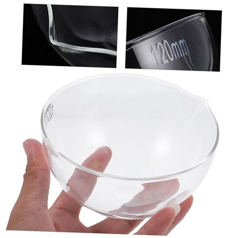 Round Bottom Laboratory Evaporating Dish with Spout Heat-Resistant Glass Evaporating Container for Pouring and Evaporation Reusable Lab Tool with Large Surface Area in Saudi Arabia