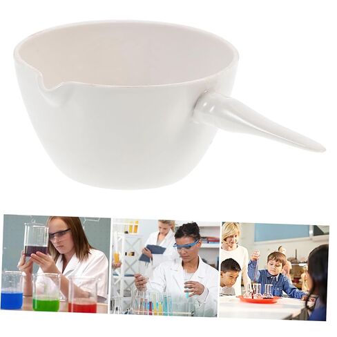 Round Evaporating Basin with Handle Heat-Resistant Laboratory Evaporating Dish for Concentrated and Solid Burning Stable Flat Bottom with Spout for Clean Pouring Suitable for in Saudi Arabia