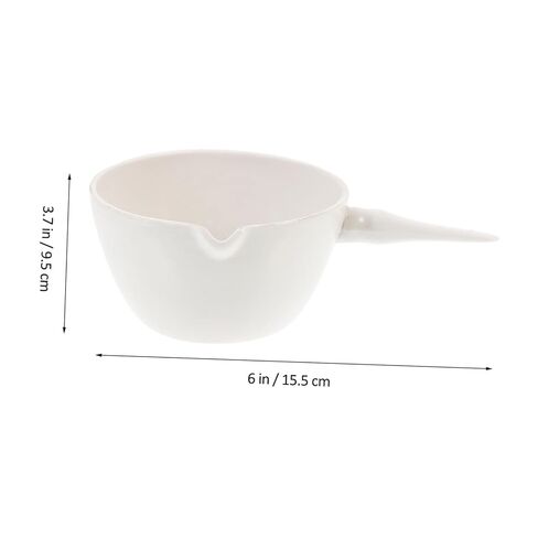 Round Evaporating Basin with Handle Heat-Resistant Laboratory Evaporating Dish for Concentrated and Solid Burning Stable Flat Bottom with Spout for Clean Pouring Suitable for in Saudi Arabia