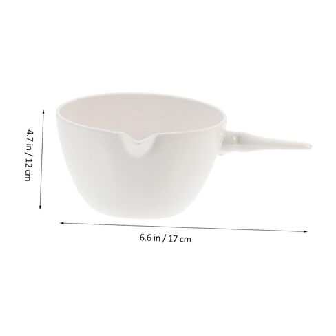 Heat-Resistant Round Evaporating Bowl with Handle Porcelain Laboratory Basin for Safe Solvent Evaporation and Easy Pouring in Scientific Experiments in Saudi Arabia
