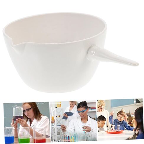 Heat-Resistant Round Evaporating Bowl with Handle Porcelain Laboratory Basin for Safe Solvent Evaporation and Easy Pouring in Scientific Experiments in Saudi Arabia