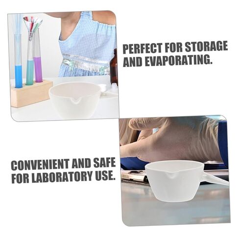 Porcelain Evaporating Basin with Handle Acid Alkali Resistant Laboratory Evaporation Dish Heat-Resistant Flat Bottom Spout Design for Stable Pouring and Efficient Heating in Saudi Arabia
