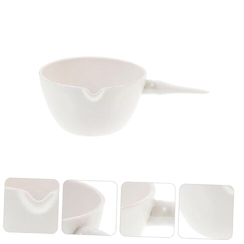 Porcelain Evaporating Basin with Handle Acid Alkali Resistant Laboratory Evaporation Dish Heat-Resistant Flat Bottom Spout Design for Stable Pouring and Efficient Heating in Saudi Arabia