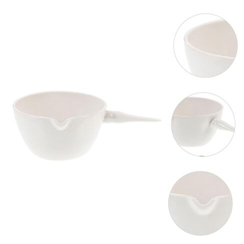 Porcelain Evaporating Basin with Handle Acid Alkali Resistant Laboratory Evaporation Dish Heat-Resistant Flat Bottom Spout Design for Stable Pouring and Efficient Heating in Saudi Arabia