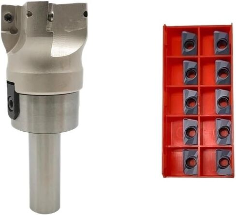 مجموعة واحدة C12 C16 C20 FMB22 حامل أدوات مطحنة النهاية + BAP400R 50 63 22 4T + 10 قطع APMT1604 كربيد لطحن أدوات آلة CNC (شفرة سوداء، C20-FMB22 400R-50) in Saudi Arabia