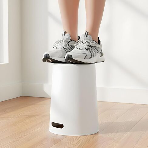 6 Pack Small Trash Can Wastebasket 1.5 Gallon Plastic Garbage Container Basket Recycling Bins with Handles for Home Bathrooms Bedroom Laundry Kids Room Kitchen Office College Dorms (White) in Saudi Arabia
