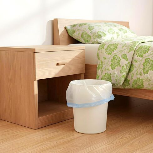 6 Pack Small Trash Can Wastebasket 1.5 Gallon Plastic Garbage Container Basket Recycling Bins with Handles for Home Bathrooms Bedroom Laundry Kids Room Kitchen Office College Dorms (White) in Saudi Arabia