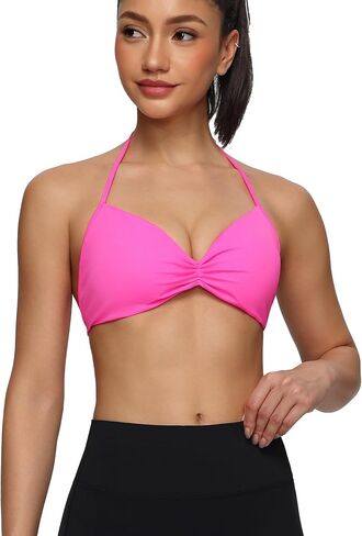 حمالات صدر رياضية Strappy للنساء ذات تأثير منخفض مفتوحة الظهر وعميقة على شكل حرف V حمالات صدر غير رسمية لليوجا مع أكواب قابلة للإزالة in Saudi Arabia