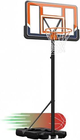 Win.max كرة السلة Hoop في الهواء الطلق ارتفاع 3.8-10 قدم قابلة للتعديل ، 44 بوصة الخلفية ، سباحة حمام السباحة كرة السلة هوب وهدف للأطفال/البالغين داخلي in Kuwait