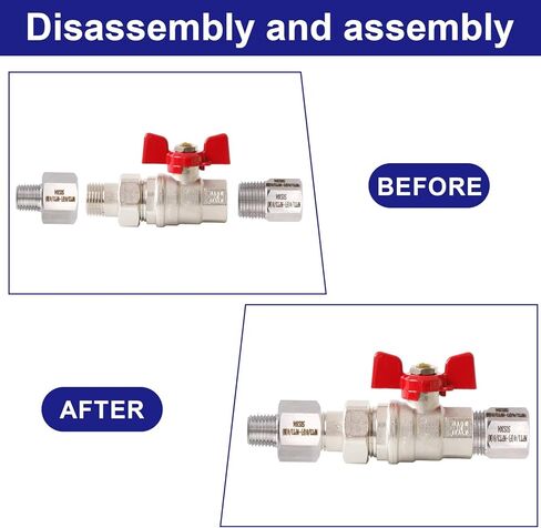 2pcs NPT 1/4" to 3/8" and 3/8" to 1/4" Male & Female Angle Adapters Reducer, Stainless Steel Full Thread Adapter for Kitchen Bathroom Faucet Water Line Ice Maker Connector in Saudi Arabia