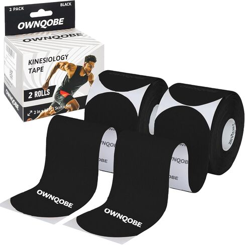 Kinesiology Tape Precut (2 Rolls, 40 Strips) –Waterproof, Latex-Free Hypoallergenic Athletic Tape for Muscle & Joint Support –Breathable Elastic Sports Tape for Recovery & Shoulder Pain Beige in Saudi Arabia