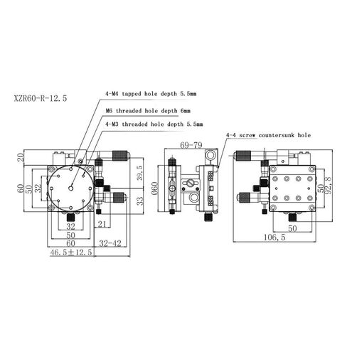 Fine Adjustment, XZR60-R Optical Translation and Rotation Slide in Kuwait