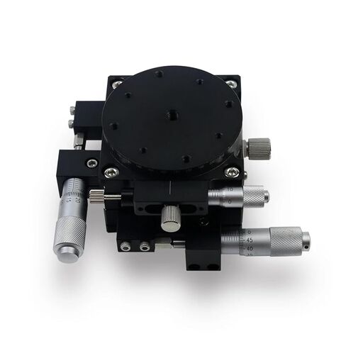 High-Precision Three-Way Slide Table, XYR60-L, XY axis +-6.5mm, R axis: coarse Adjustment 360 Degrees in Kuwait