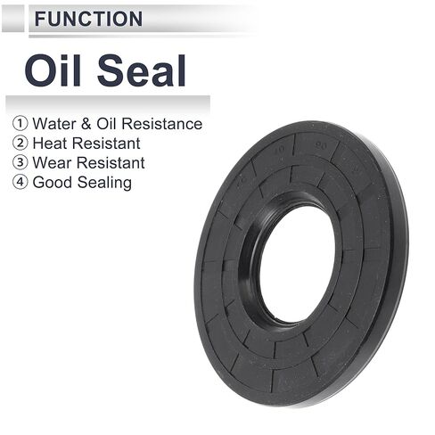 Universal Oil Seal TC Double Lip W Steel Spring Seal Ring Rotary Shaft Seal 40x90x8mm High Pressure Nitrile Rubber Black 5 Pcs in Saudi Arabia