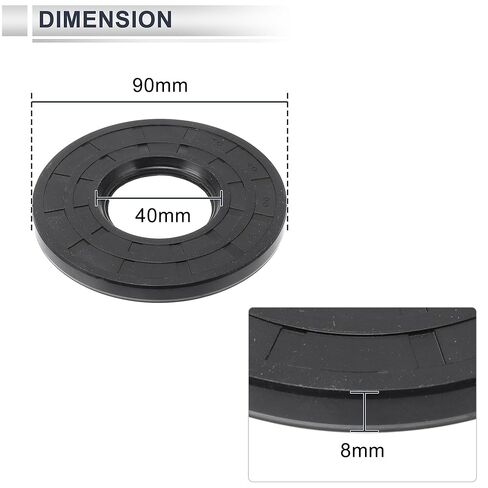 Universal Oil Seal TC Double Lip W Steel Spring Seal Ring Rotary Shaft Seal 40x90x8mm High Pressure Nitrile Rubber Black 5 Pcs in Saudi Arabia