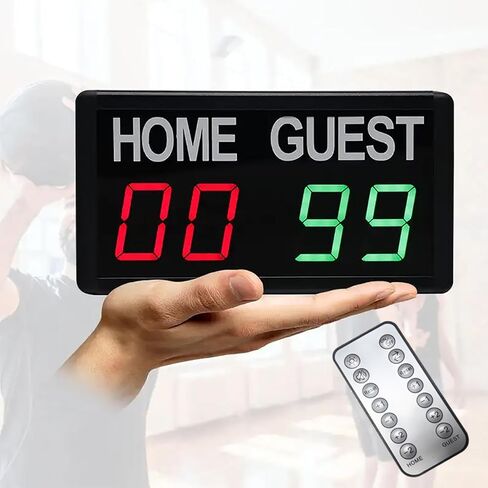 لوحة نتائج رقمية LED، لوحة نتائج داخلية متعددة الرياضات مع جهاز تحكم عن بعد، تعديل سطوع 5 مستويات، لكرة السلة، كرة القدم، الكرة الطائرة، البيسبول، التنس، ألعاب بينج بونج in Kuwait