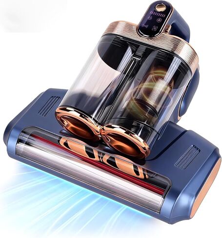 Cordless Mattress Vacuum Cleaner, 16Kpa Handheld Bed Vacuum with 253.7nm UV-C Light, Ultrasonic, Widened Suction, Low Noise, HEPA Filtration for Mattress Sofa Couch Pet Hair, Purple in Kuwait