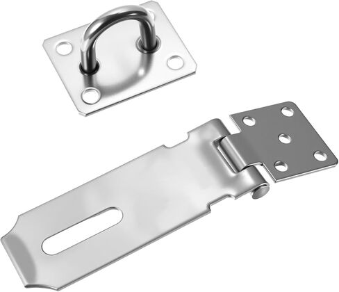 10 قطع من مزلاج القفل، مشبك قفل من الفولاذ المقاوم للصدأ، مشبك أمان شديد التحمل مع براغي تثبيت، قفل باب بمشبك للأبواب والخزائن in Kuwait