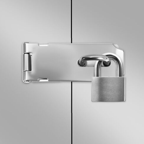 10 قطع من مزلاج القفل، مشبك قفل من الفولاذ المقاوم للصدأ، مشبك أمان شديد التحمل مع براغي تثبيت، قفل باب بمشبك للأبواب والخزائن in Kuwait