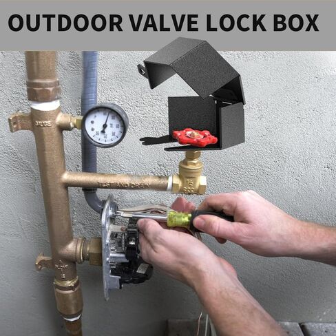 Sdstone Faucet Lock Outdoor - Password-Protected Water Spigot Lock, Hose Bib Steel, Gate Valve - Prevent Theft and Unauthorized Use for Garden, Valve - 1 Pack (Black) in Kuwait