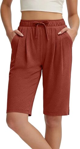 Sweat Bermuda Shorts for Women High Waist Stretch Athletic Yoga Shorts High Waist Lounge Summer Short Pants in Saudi Arabia