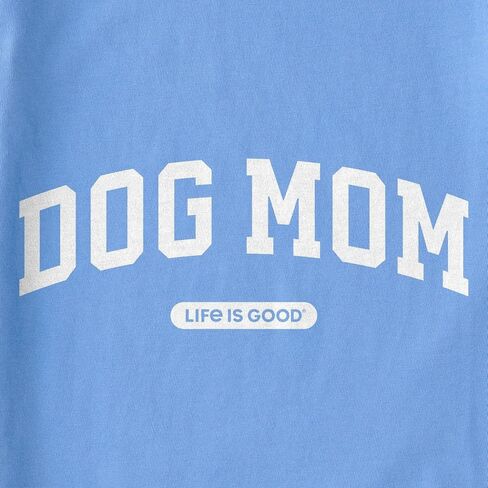 الحياة جيدة. تي شيرت نسائي بأكمام طويلة على شكل قوس من Dog Mom، أزرق اللون على شكل زهرة الذرة in Saudi Arabia