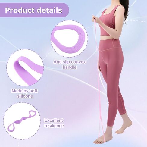 3pcs Figure 8 Resistance Band, Arm Back Training Elastic Ropes, Elastic Stretching Resistances Band for Arms, Back, Shoulders, and Chest Workouts, Exercise Equipment in Kuwait