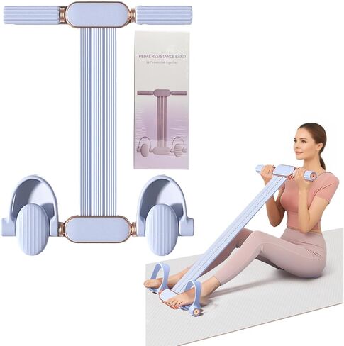 Foot Pedal Resistance Band - 3-Lvl Adjustable Multifunction Tension Rope, Solid Latex Tension Band Stirrup Puller, Suitable for Slimming, Stretching, and Rehabilitation Exercises in Saudi Arabia