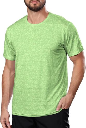 BOJIN Men's Quick Dry Athletic T-Shirt Workout Short Sleeve Performance Gym Top Moisture Wicking Lightweight Running Tee in Kuwait