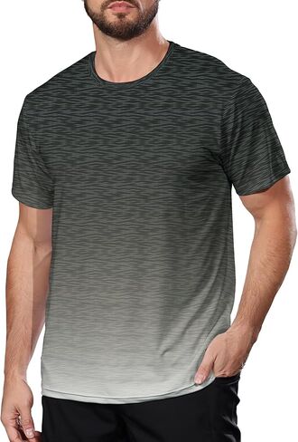 BOJIN Men's Quick Dry Athletic T-Shirt Workout Short Sleeve Performance Gym Top Moisture Wicking Lightweight Running Tee in Saudi Arabia