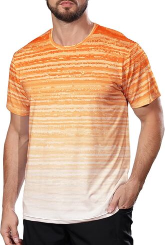 BOJIN Men's Quick Dry Athletic T-Shirt Workout Short Sleeve Performance Gym Top Moisture Wicking Lightweight Running Tee in Saudi Arabia