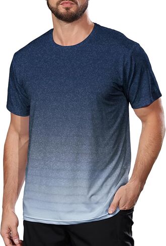 BOJIN Men's Quick Dry Athletic T-Shirt Workout Short Sleeve Performance Gym Top Moisture Wicking Lightweight Running Tee in Saudi Arabia