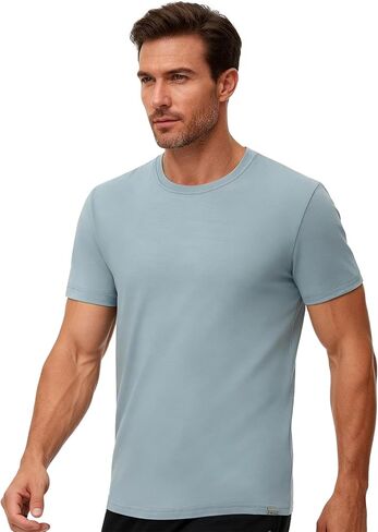 قميص رجالي بأكمام قصيرة من صوف ميرينو بنسبة 100%، قميص داخلي فائق النعومة وجيد التهوية للاستخدام في الهواء الطلق، طبقة أساسية مقاومة للرائحة in Kuwait
