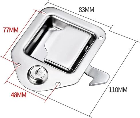 Stainless Steel MS858 Pull Type Panel Cabinet Lock Van Car RV Mechanical Door Locks Industrial Cabinet Lock 1Pcs (Color : Ms983) in Saudi Arabia