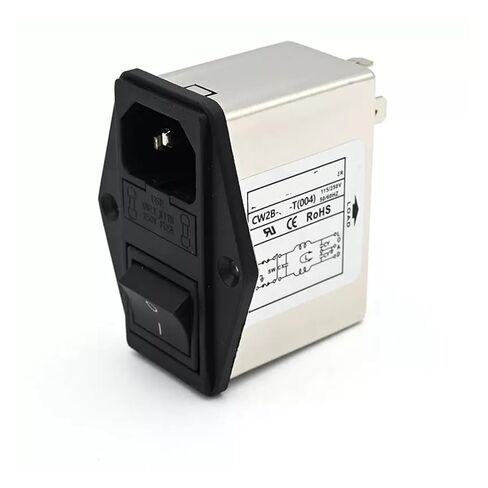 مقبس مرشح الطاقة أحادي الطور 220 فولت CW2B-10A 6A 3A-T (003) مفتاح كبير لضوء النيون الأحمر (CW2B-10A-T 004 تأمين مزدوج) in Kuwait