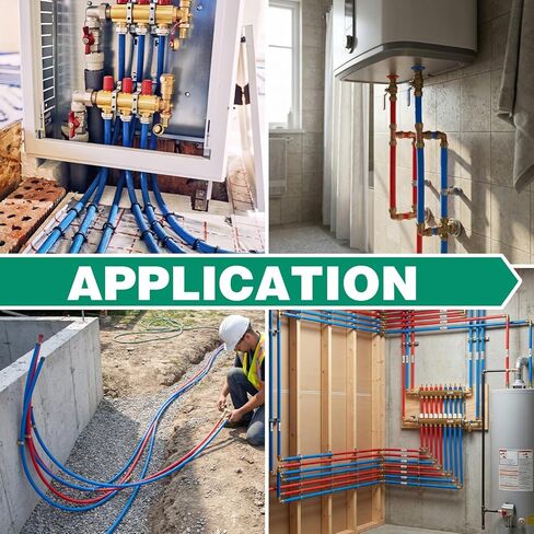 OURU 85 PCS 1/2", 3/4", 1" PEX Copper Crimp Rings Assortment for Pex Pipe Connection, Black-Oxidized Surface Treatment in Kuwait