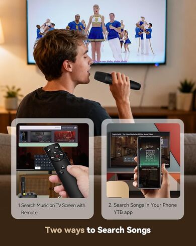 K3 Karaoke Machine with 2 Mics,Millions of Free Songs (English/Spanish/Tagalog/Chinese/French/Portuguese/Italian/Korean/Vietnamese...) Home Karaoke System for TV & Projector in Saudi Arabia