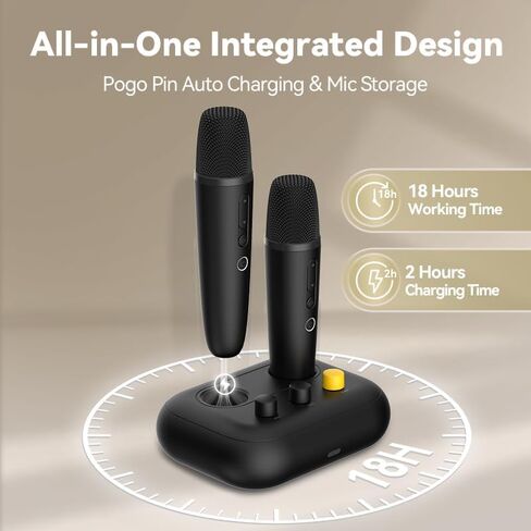 K3 Karaoke Machine with 2 Mics,Millions of Free Songs (English/Spanish/Tagalog/Chinese/French/Portuguese/Italian/Korean/Vietnamese...) Home Karaoke System for TV & Projector in Saudi Arabia