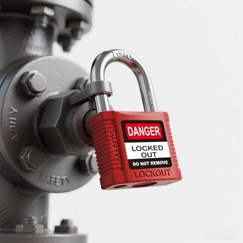 40 قطعة من ملصقات أقفال علامة القفل، علامة قفل الخطر لا تقم بإزالة ملصقات الأقفال، ملصقات قفل أمان مقاومة للماء (1 1/16 × 1 3/16 بوصة) in Kuwait