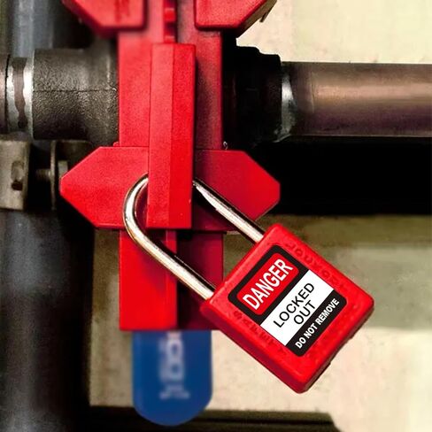 40 قطعة من ملصقات أقفال علامة القفل، علامة قفل الخطر لا تقم بإزالة ملصقات الأقفال، ملصقات قفل أمان مقاومة للماء (1 1/16 × 1 3/16 بوصة) in Kuwait