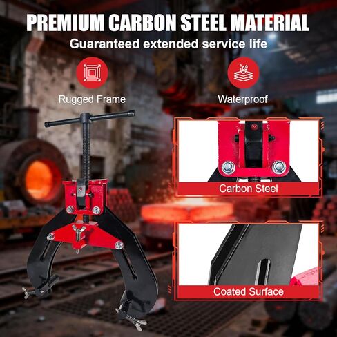 مشبك محاذاة الأنابيب عالي التحمل مقاس 8 بوصة - 20 بوصة، مقبض احترافي سريع التحرير على شكل حرف T للحام والتركيب in Kuwait