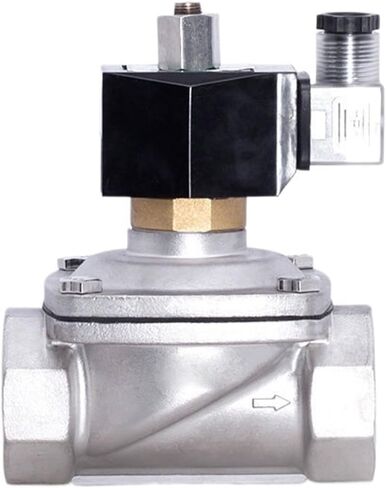 1-1/2 بوصة مفتوح عادة من الفولاذ المقاوم للصدأ مقاوم للماء 24 فولت صمام الملف اللولبي للمياه 12VDC 24VAC 220ACV 24VDC مناسب للمياه والغاز والنفط (380VAC_EPDM-Seal) in Kuwait