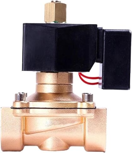 صمام الملف اللولبي للمياه 1/2 بوصة 3/4 بوصة 1 بوصة 2 بوصة صمام الملف اللولبي الموفر للطاقة النحاسي المفتوح عادة (34، BSP_12VDC) in Kuwait