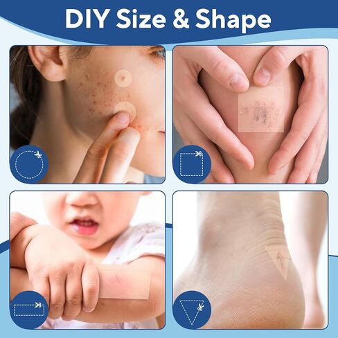 Hydrocolloid Roll for Wound Care, Flexible & Ultra Absorbent Hydrocolloid Bandages, Waterproof and Self-Adhesive Extra Large Hydrocolloid Patch Tape for Blister Care, Cut-to-Size (2 in x 16 ft) in Saudi Arabia