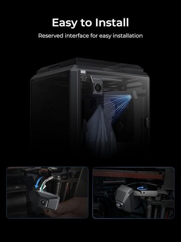 Creality K1 AI Camera, 3D Printer Camera, 1080P HD Quality, AI Detection, Time-Lapse Filming, Support APP Real-time Viewing of Printing and Pop-up Alert, for K1 MAX/SE / K1C in Saudi Arabia