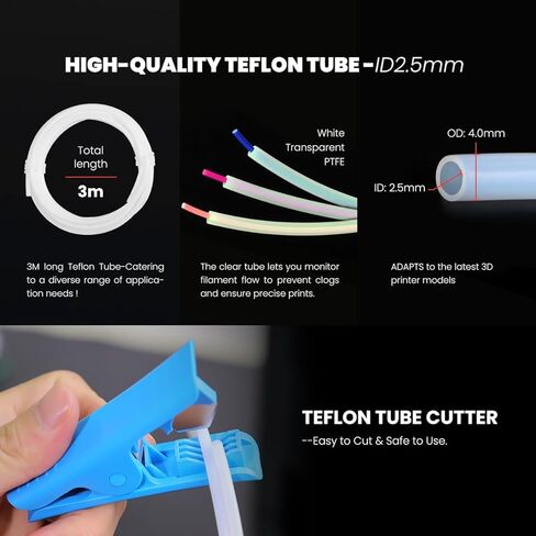 مجموعة أدوات الطابعة ثلاثية الأبعاد الأساسية | مجموعة طباعة ثلاثية الأبعاد مع منظف الفوهة، وأنبوب PTFE 3M، وكماشة وأدوات إزالة الأزيز، وما إلى ذلك ملحقات الطابعة ثلاثية الأبعاد للتجميع والإزالة والتنظيف والتشطيب in Kuwait
