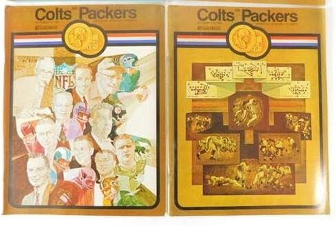 Lot of (4) Different 1969 Baltimore Colts NFL Football Programs - NFL Programs in Saudi Arabia