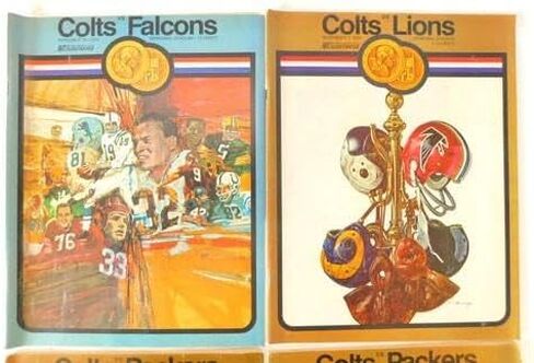 Lot of (4) Different 1969 Baltimore Colts NFL Football Programs - NFL Programs in Saudi Arabia