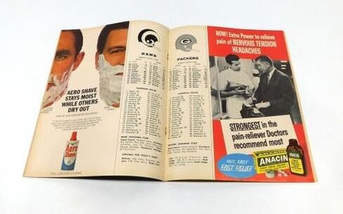 1965 Bay Packers at Los Angeles Rams NFL Football Program 11-28-65 - NFL Programs in Saudi Arabia